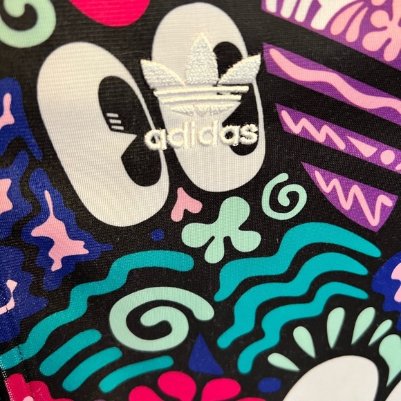 Adidas Originals Red Bomber Jacket with Graphic Design - Picture 3 of 8